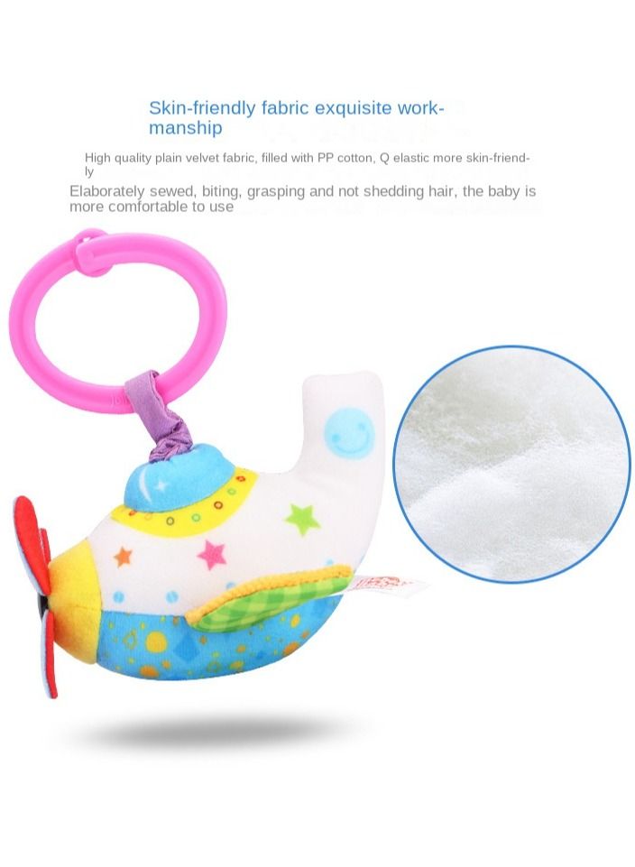 Baby Plush Ring The Bell, Squeaky Dangling Toy Submarine Seat Stroller Toys  - Image 5