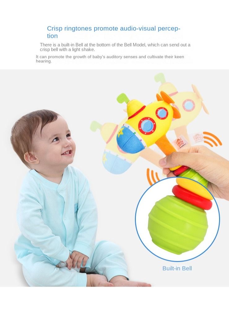 Baby Plush Ring The Bell, Squeaky Dangling Toy Submarine Seat Stroller Toys  - Image 3