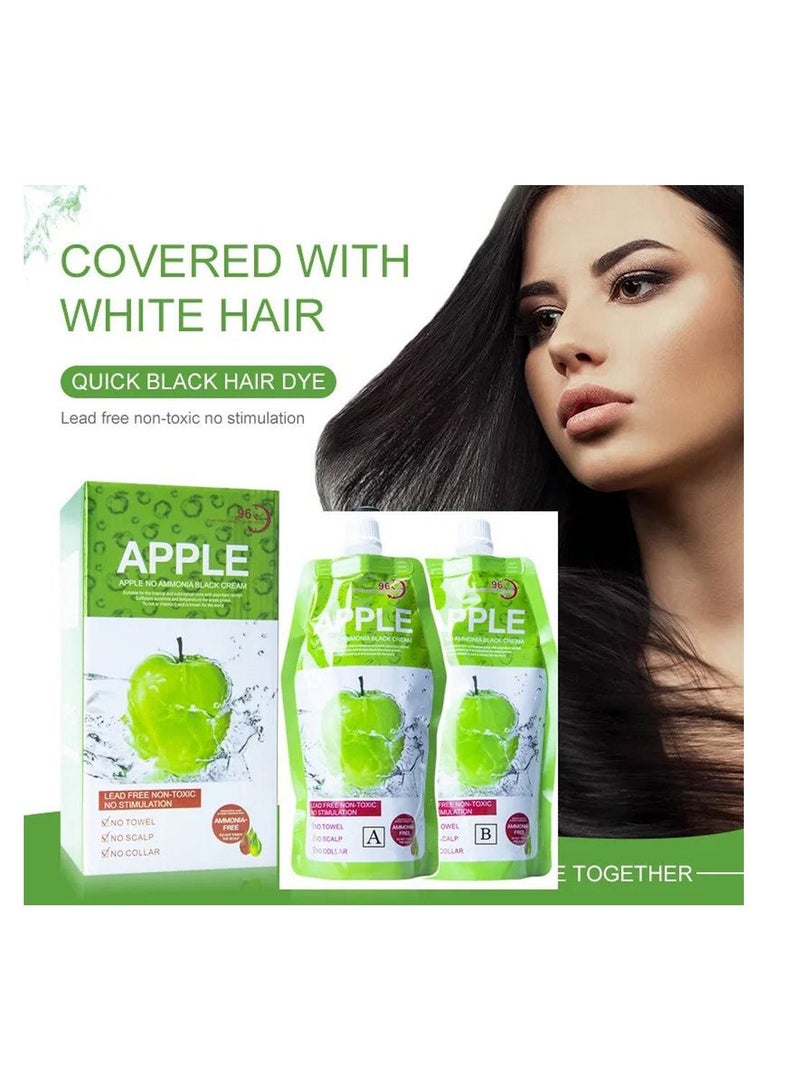 Apple Natural Hair Color Cream Ammonia Free Black 1000ml - Image 1