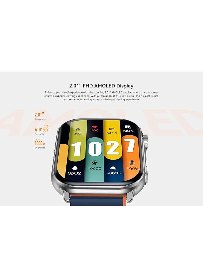 كيسلكت ساعة ذكية بإصدار مطور جديد (سرعة عالية) - أسود - Image 4