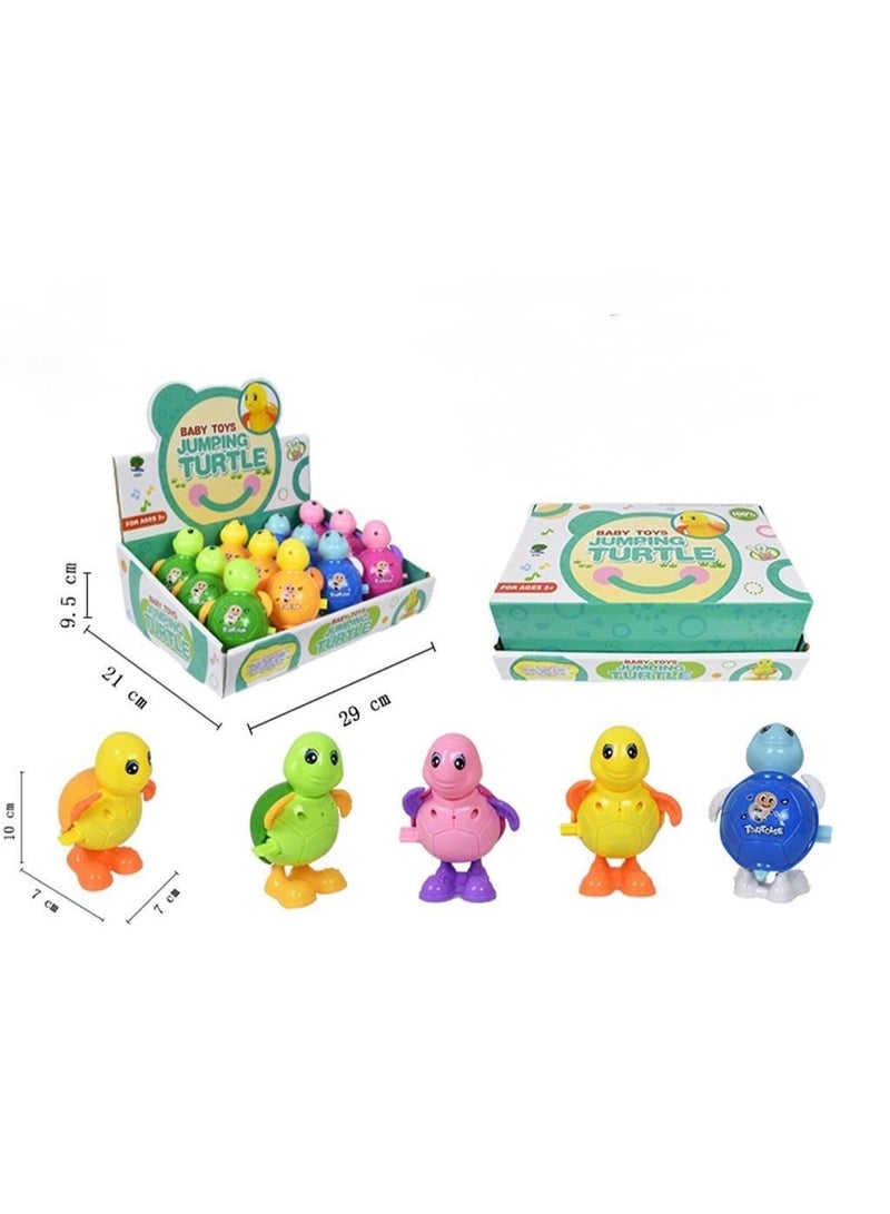 Toyland 8 PCS-Kids Wind-Up Turtle Toy – Jumping, Walking & Fun Movement Toy-Assorted - Image 1