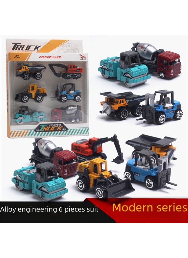 164 Scale Alloy Engineering Vehicle Model Suit Excavator Loader Bulldozer Toy Version-Color:Yellow Engineering Vehicle  - Image 2