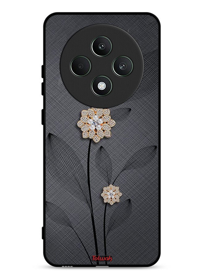 Tolwak Oppo Reno12 F 5G Protective Case Cover Diamond Flowers Art - Image 1