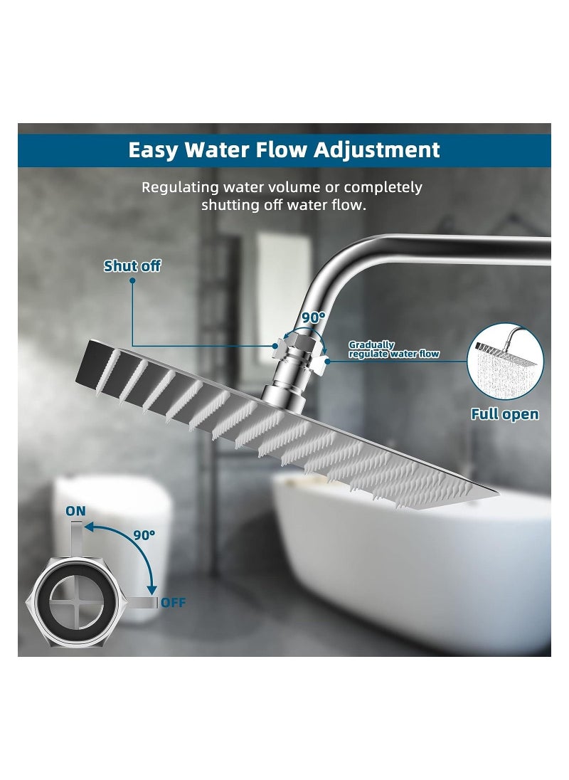 SYOSI Water Flow Control Valve, Angle Simple Brass Shut Off Valve G1/2 Brass Shut-off Valve with Handle for Handheld Shower, Water Volume Pressure Adjust Valve, Shower Head Flow Control Valve  - Image 2