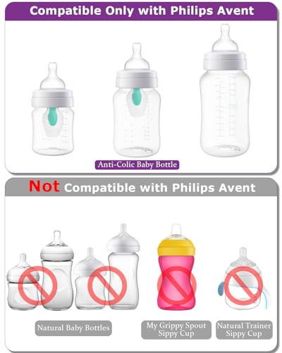 joyfeed Sippy Cup Nipples for Philips Avent Anti-Colic Baby Bottles,Food Grade Silicone Sippy Spout，Variable Flow Soft Nipple，6m+,4-Count - Image 2