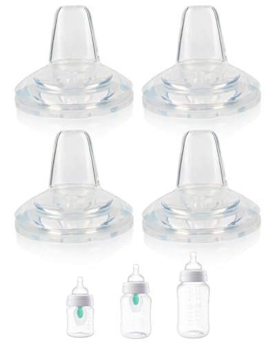 joyfeed Sippy Cup Nipples for Philips Avent Anti-Colic Baby Bottles,Food Grade Silicone Sippy Spout，Variable Flow Soft Nipple，6m+,4-Count - Image 1