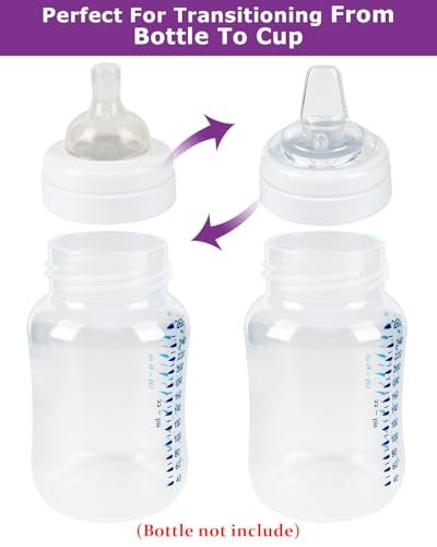 joyfeed Sippy Cup Nipples for Philips Avent Anti-Colic Baby Bottles,Food Grade Silicone Sippy Spout，Variable Flow Soft Nipple，6m+,4-Count - Image 3