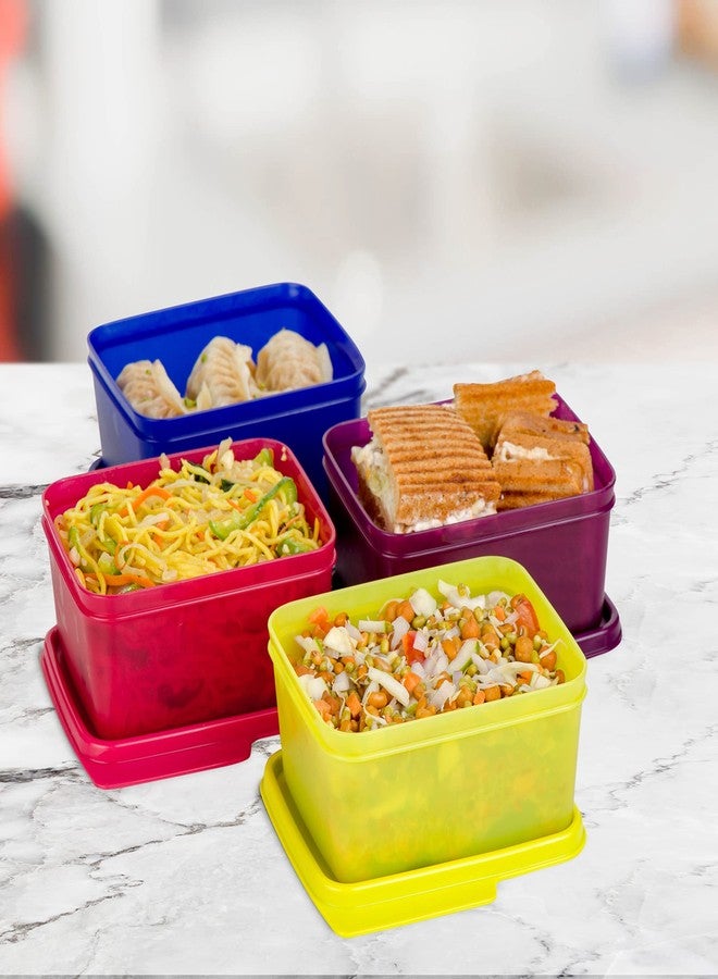 Tupperware . Plastic Container-500Ml, 4 Pieces, Multicolour,Multicolor - Image 3