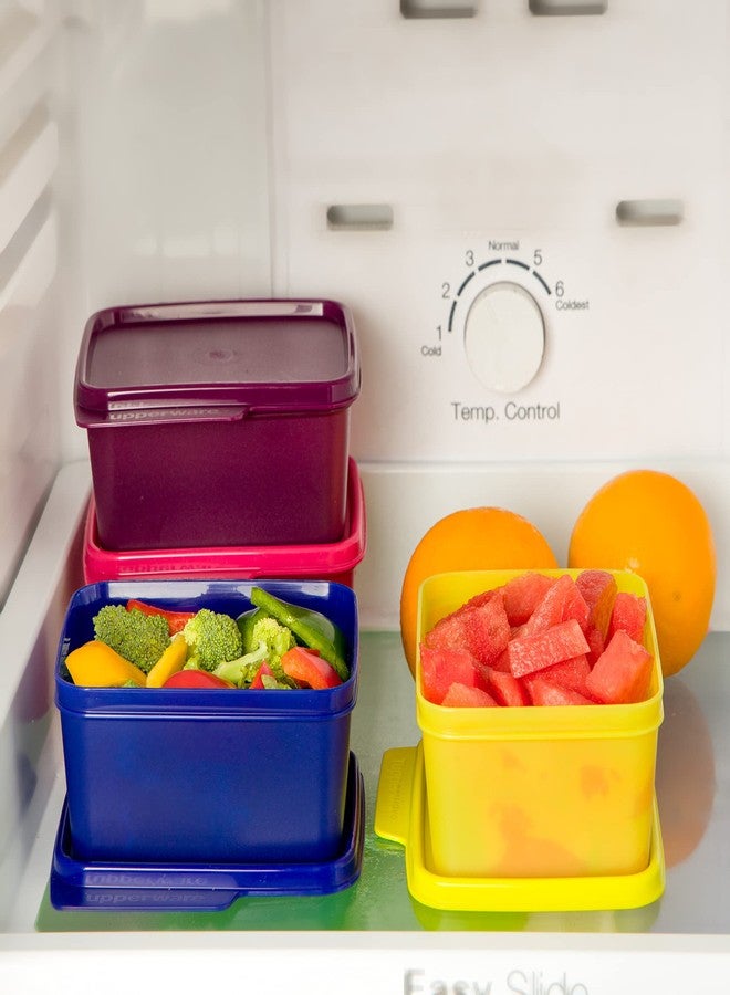 Tupperware . Plastic Container-500Ml, 4 Pieces, Multicolour,Multicolor - Image 2