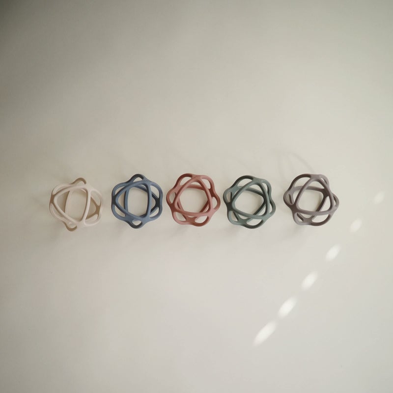 mushie Silicone Baby Teether Ball Toy (Shifting Sand) - Image 2