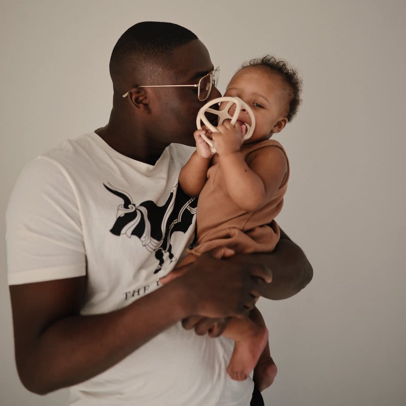 mushie Silicone Baby Teether Ball Toy (Shifting Sand) - Image 3