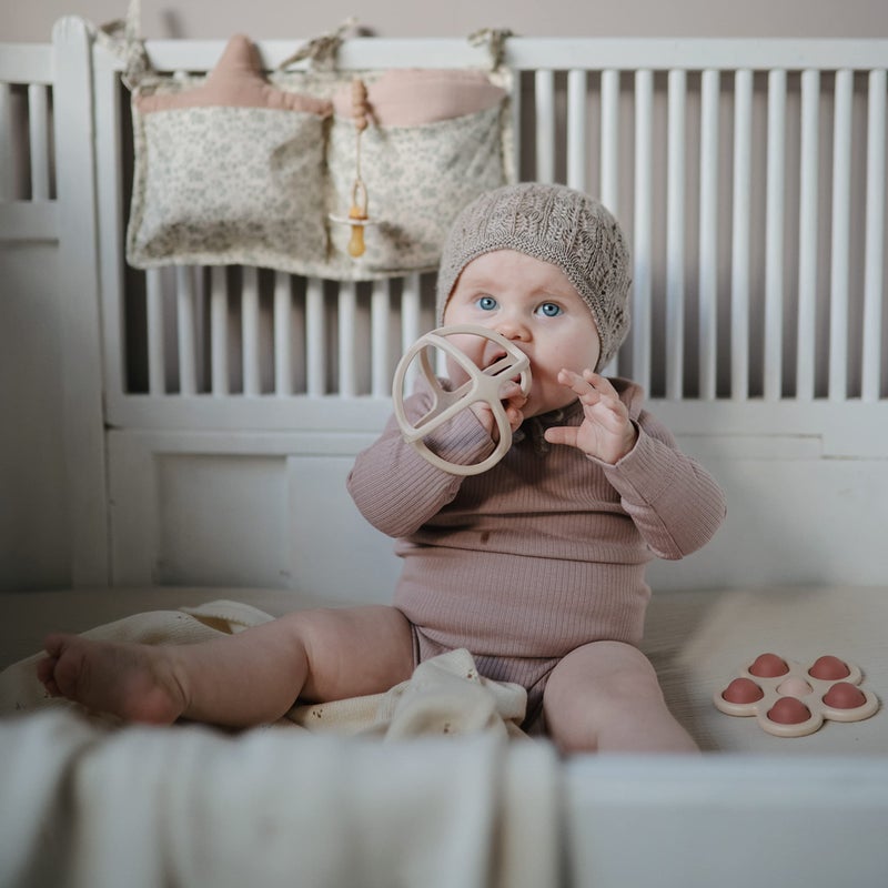 mushie Silicone Baby Teether Ball Toy (Shifting Sand) - Image 4