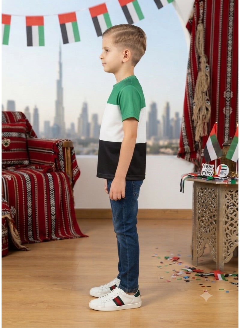 Daniel تي شيرت يوم العلم الوطني الإماراتي للأولاد - Image 3