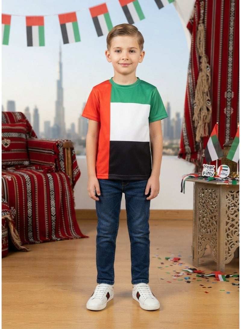 Daniel تي شيرت يوم العلم الوطني الإماراتي للأولاد - Image 4