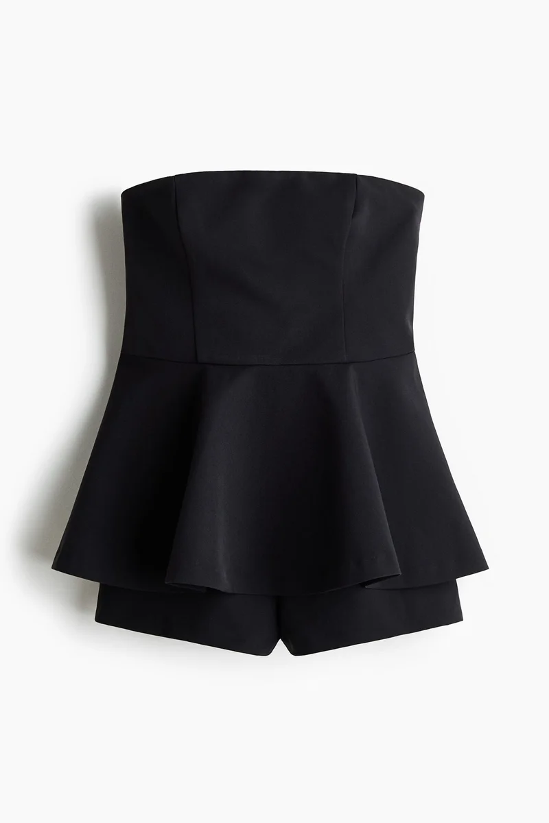 H&M  Bandeau peplum playsuit for Women | Best Price UAE