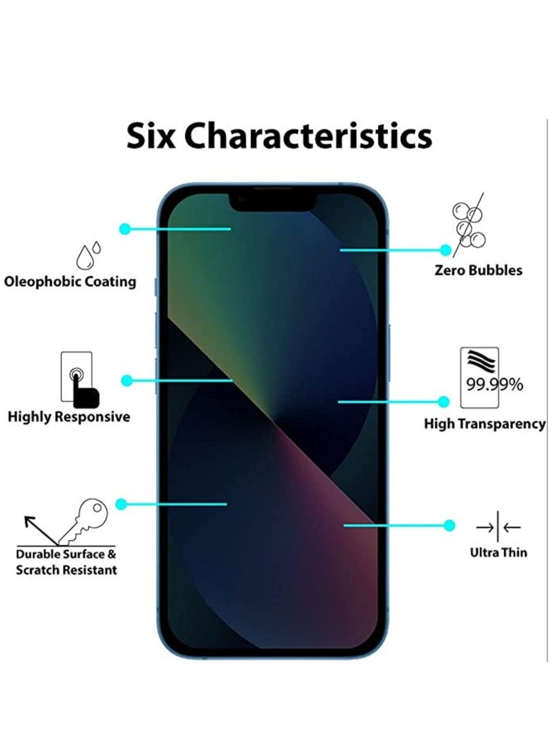 SHOPI Screen protector Compatible with iPhone 13 5G 6.1 inch, Privacy Tempered Glass Screen Protector - Image 2