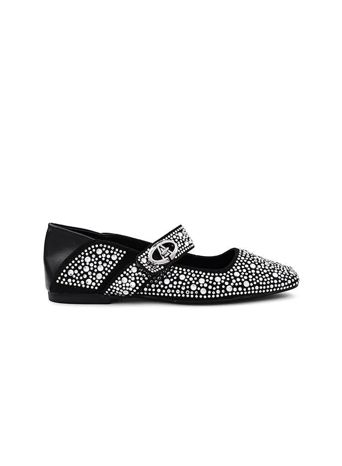 Cuple Cuple Embellished Strap Ballerina Flats