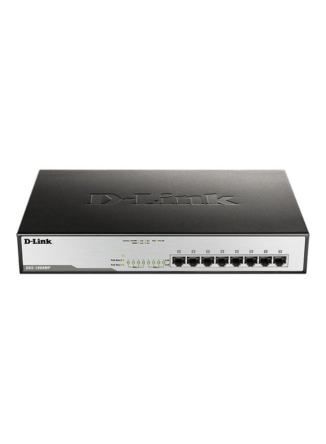 D-Link 8 Port Gigabit POE+Switch ( 8 POE - 140 watts )  switches Black