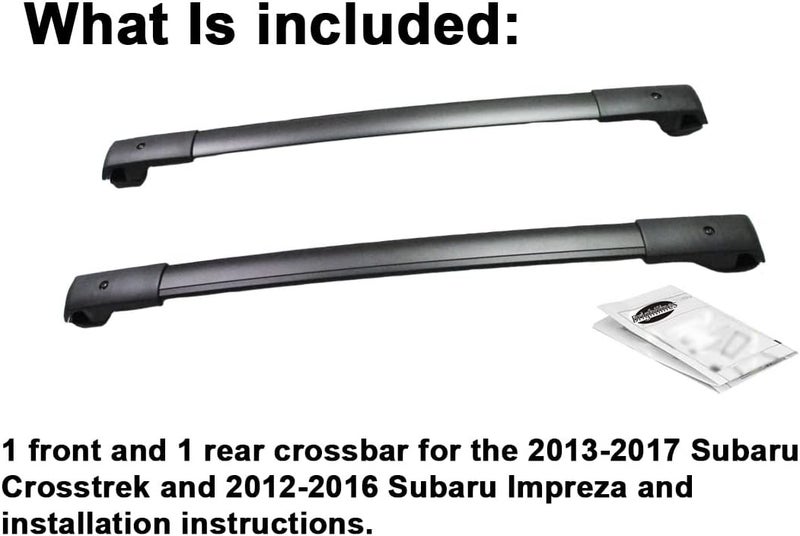 BRIGHTLINES Aero Cross Bars Roof Racks Luggage Rack Replacement for 2013-2017 Subaru Crosstrek & 2012-2016 Impreza - Image 4