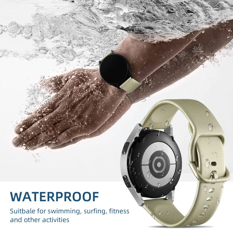 DaQin 10 Pack Bands Compatible with Samsung Galaxy Watch 7/6/5/4 40mm 44mm/Watch 6 Classic 43mm 47mm/Watch 5 Pro 45mm/Watch 4 Classic/Active 2 Band, 20mm Soft Silicone Sport Strap Wristbands Women Men - Image 4