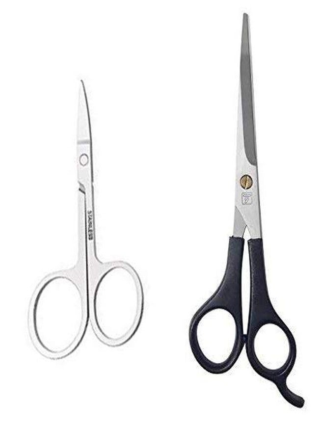 Foreign Holics Stainless Steel Nose Hair and Eyebrow Cutting Grooming Scissors for Women and Men - Image 1