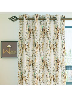 Fabrahome Light Filtering 7 Ft Rectangular Holland Fabric Curtain ( Set of 1 )