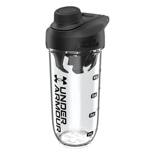 UNDER ARMOUR زجاجة هزازة كلاريتي من أندر أرمور UA سعة 24 أونصة شفافة/سوداء OSFA - Image 1