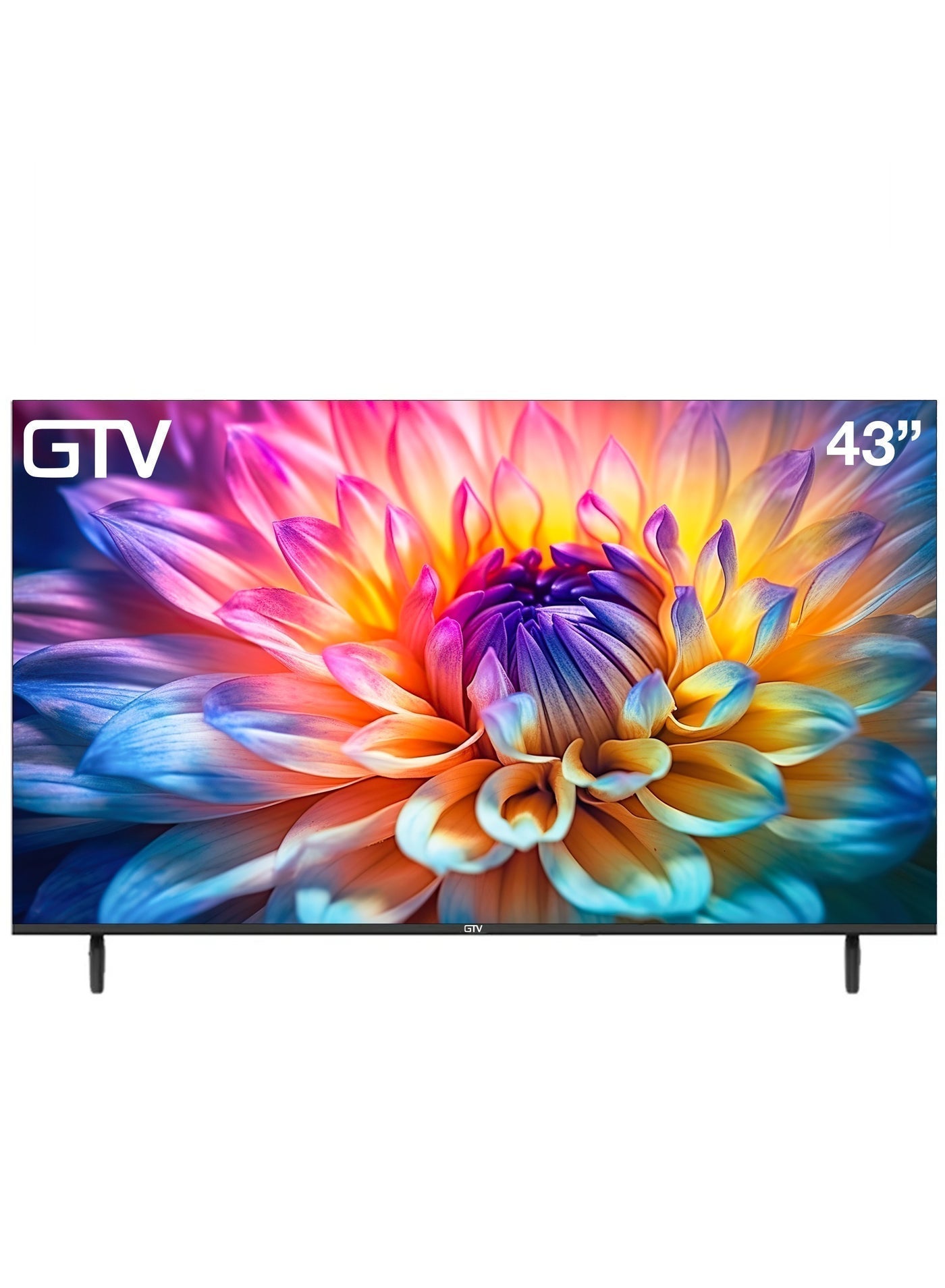 GTV 43 Inch Frameless FHD Smart LED TV, Black - GTVLD43SAWOR