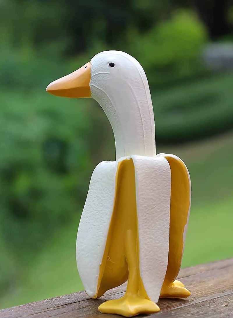 Barakah Garden Sculptures, Statues Garden Decor, Creative Banana Duck Garden Art Decorations, Garden Gnome Statues Suitable for Patio Lawn Yard Office Outdoor Decor Housewarming Garden Art Gift - Image 1
