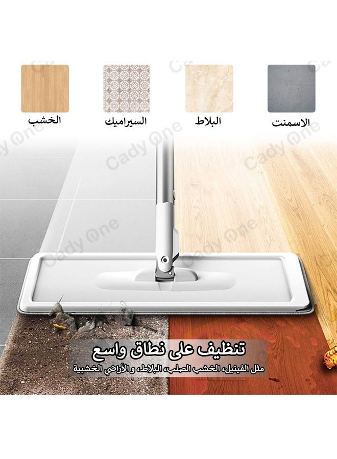 ميكسد طقم ممسحة تنضيف ارضيات من المايكروفايبر مع دلو وبكرة إعادة تعبئة  - Image 3