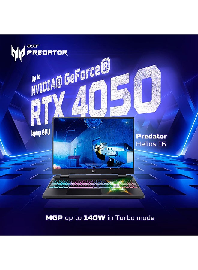 Acer Predator Helios Neo PHN16 Gaming Laptop 16-Inch WQXGA IPS 165Hz Display, 14th Gen Core i9-14900HX 24 Cores Upto 5.8GHz/16GB DDR5/1TB SSD/8GB Nvidia Geforce RTX 4060/Windows 11/ English/Arabic Abyssal Black - Image 2