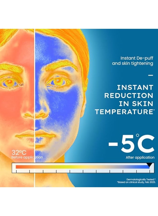Hyphen Ice Dunk Cooling Face Mask with 31% Skin Cooling Actives | 3% Caffeine for Skin Firming, De-puff & Pore Minimizing | Collagen Boost Cryo theraphy For Glowing Skin- 50gm - Image 2