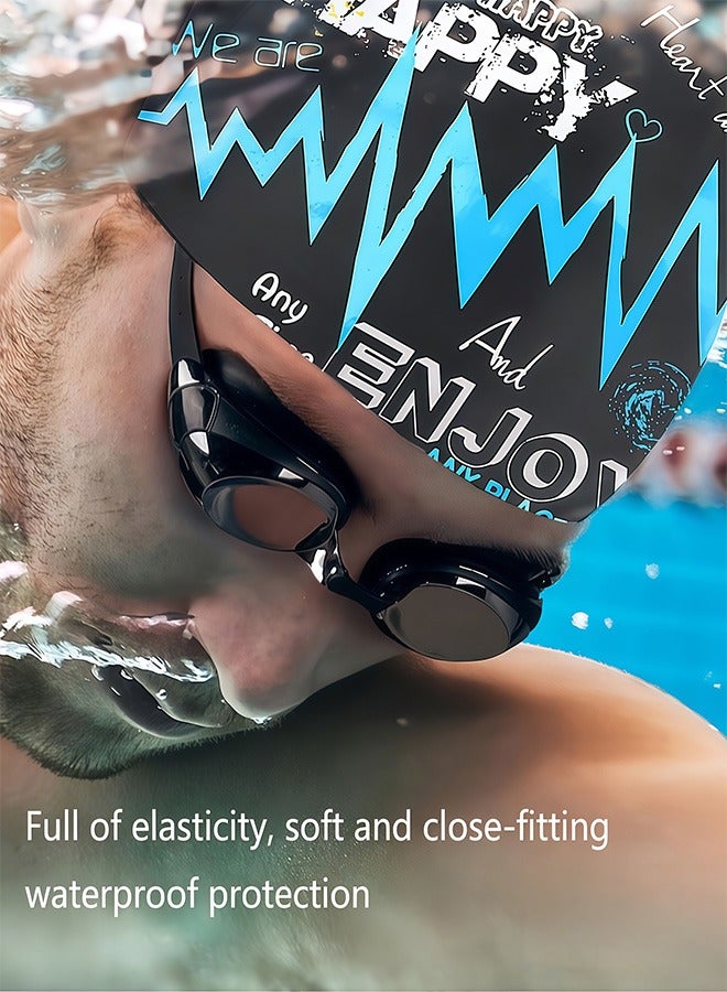 REVEX Men Women Swim Cap, Unisex Adult Swimming Cap  for Short Long Hair to Keep Hair Dry, Waterproof Bathing Cap for Swimming - Image 5