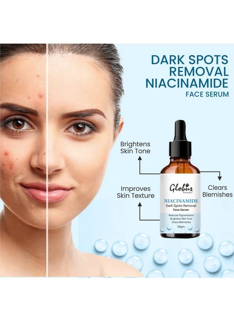 Globus Remedies Niacinamide Anti-Pigmentation Face Serum, Clarifying Serum for Dark Spots & Pigmentation, 50ml (Pack of 2)
