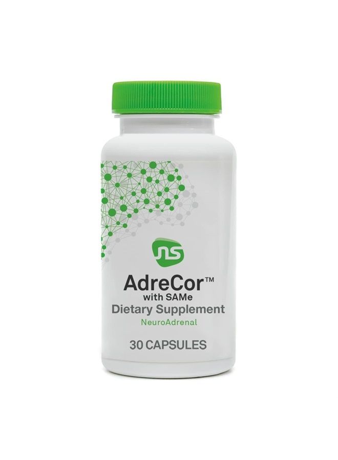 AdreCor with Same - Adrenal Health Supplement with Vitamin B6, Vitamin C, Rhodiola Rosea - B-6 Vitamins for Energy Support, Fatigue + Stress Management (30 Capsules)