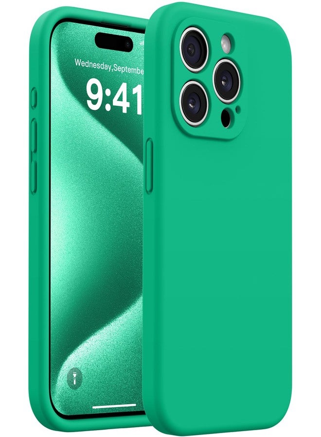 AOTESIER Magnetic for iPhone 15 Pro Case, [Compatible with Magsafe] [Food Grade Silicone] Upgraded Camera & Screen Protection Phone Case with [2 Screen Protectors], 6.1 inch, Emerald Green - Image 1
