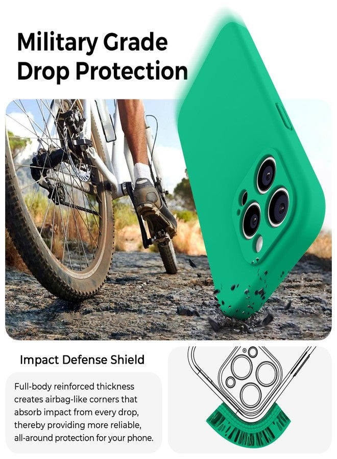 AOTESIER Magnetic for iPhone 15 Pro Case, [Compatible with Magsafe] [Food Grade Silicone] Upgraded Camera & Screen Protection Phone Case with [2 Screen Protectors], 6.1 inch, Emerald Green - Image 4