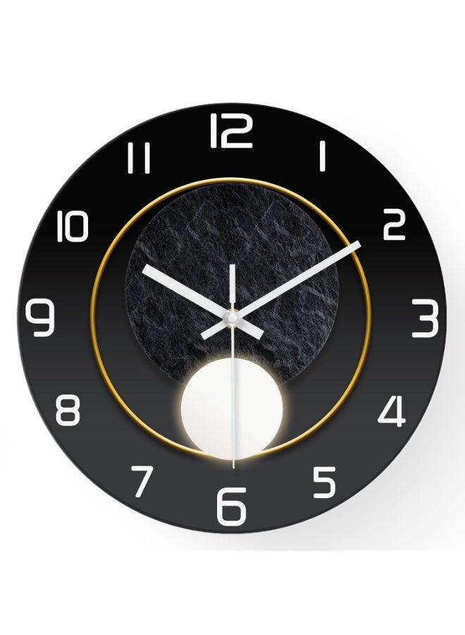 Arabest 12 Inch Wall Clock Silent Quartz Clock Tempered Anti-Fog Glass Accurate Travel Time Home Decoration Clock Suitable for Bedroom Kitchen Living Room Office - Image 1