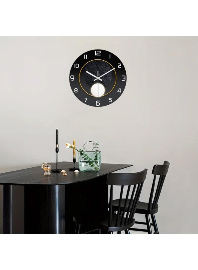 Arabest 12 Inch Wall Clock Silent Quartz Clock Tempered Anti-Fog Glass Accurate Travel Time Home Decoration Clock Suitable for Bedroom Kitchen Living Room Office - Image 3