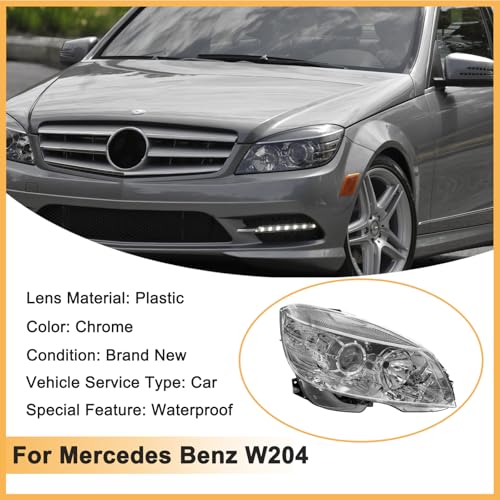DIBON AUTO Headlight Compatible for Mercedes Benz W204 C Class C300 C230 C350 2008 2009 2010 2011 Headlamp (Right Side) - Image 5
