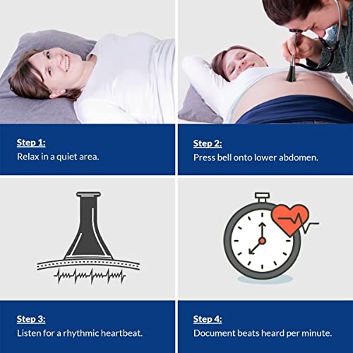 Dixie EMS Fetal Stethoscope for Baby’s Heartbeat Detection, Latex-Free Fetoscope with Pinard Horn and Soft Earbuds, 22” - Image 4