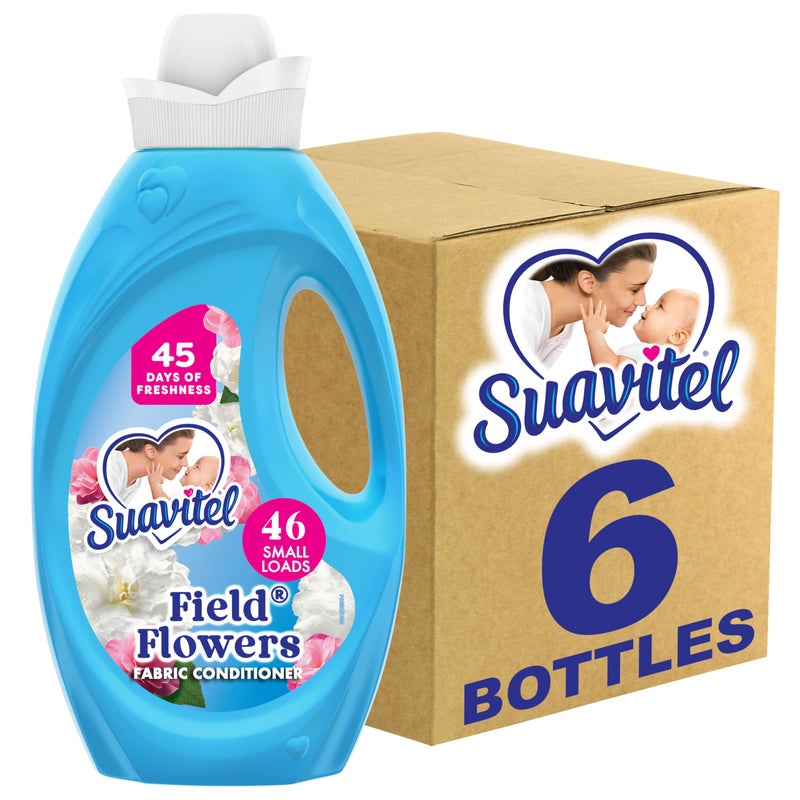 Suavitel Fabric Softener, Field Flowers, 46 oz (Pack of 6) - Image 1