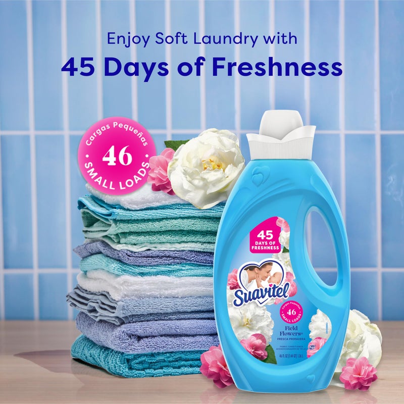 Suavitel Fabric Softener, Field Flowers, 46 oz (Pack of 6) - Image 2