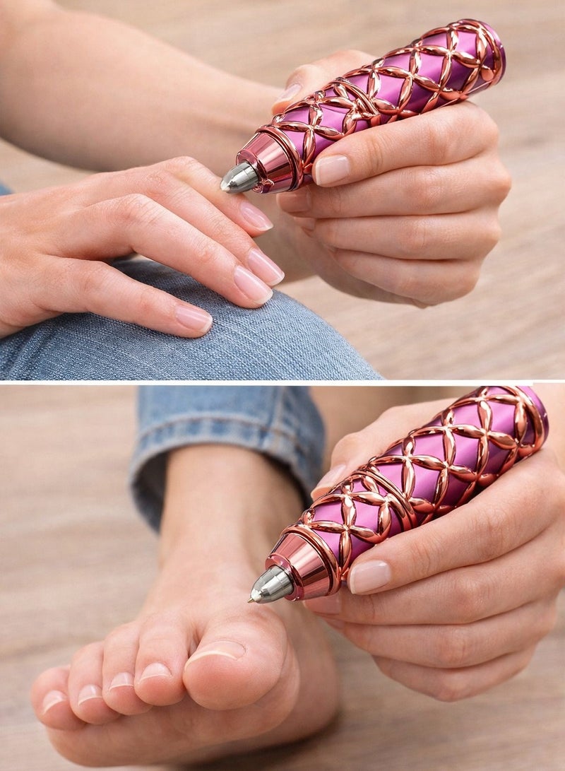 جهاز إزالة الشعر الكهربائي 3 في 1 بتصميم أحمر الشفاه للنساء - ماكينة حلاقة محمولة للحواجب والأنف والمناطق الحساسة HX-310 - Image 4