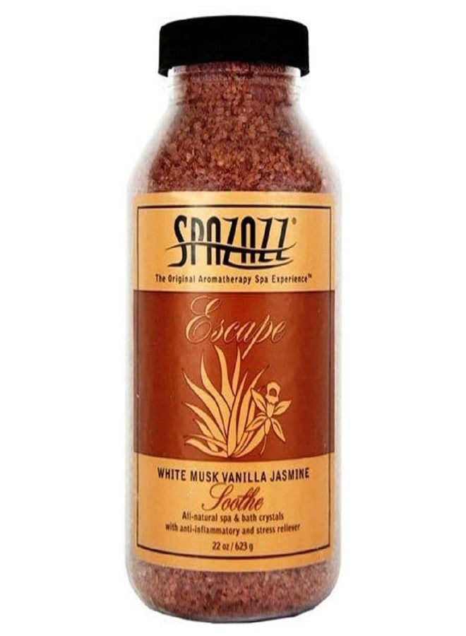 Spazazz SPZ-110 Escape Aromatherapy Crystals Container, 22-Ounce, White Musk Jasmine Vanilla Soothe - Image 1