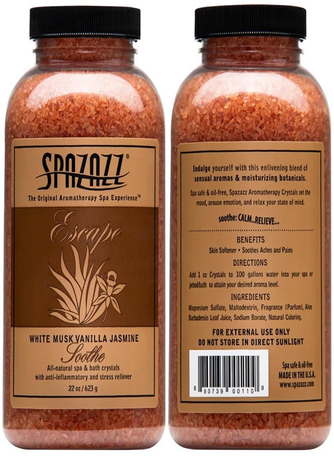 Spazazz SPZ-110 Escape Aromatherapy Crystals Container, 22-Ounce, White Musk Jasmine Vanilla Soothe - Image 2
