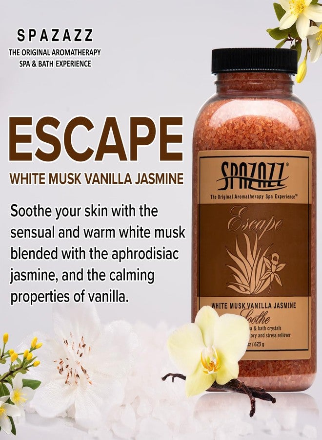 Spazazz SPZ-110 Escape Aromatherapy Crystals Container, 22-Ounce, White Musk Jasmine Vanilla Soothe - Image 4