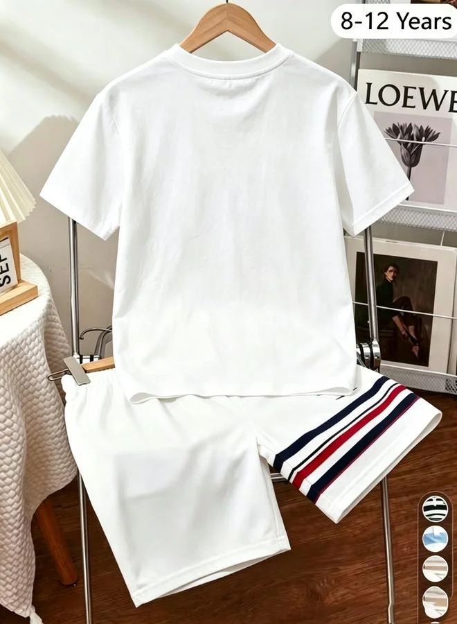 Take Two Kids White Short Sleeve T-Shirt with Polo Horse Print