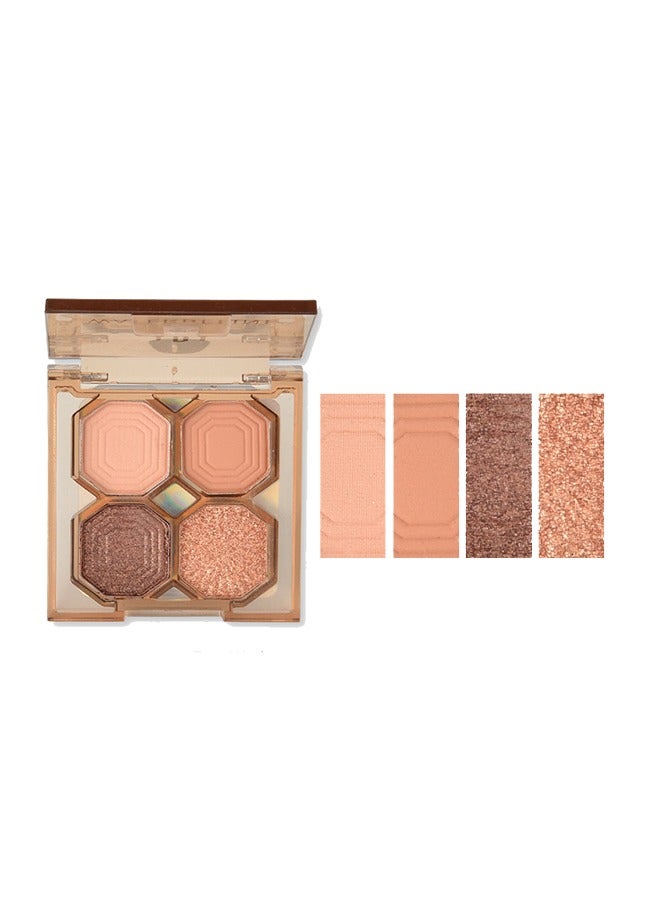 ديكالو كوكو فينوس عيون ، 4 ألوان شوكولاتة لوحة كونتور بني ظلال عيون لوحات مكياج طويلة الأمد لامعة غير لامعة مصطبغة للغاية - Image 5