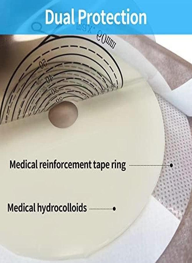 Heagimed 20 Pack Colostomy Bags, One Piece Ostomy Bag Ostomy Supplies, 15mm-60mm Cut-to-Fit Drainable Pouches with Clamp Closure for Ileostomy Stoma Care (Include 8 x Clamps) - Image 3